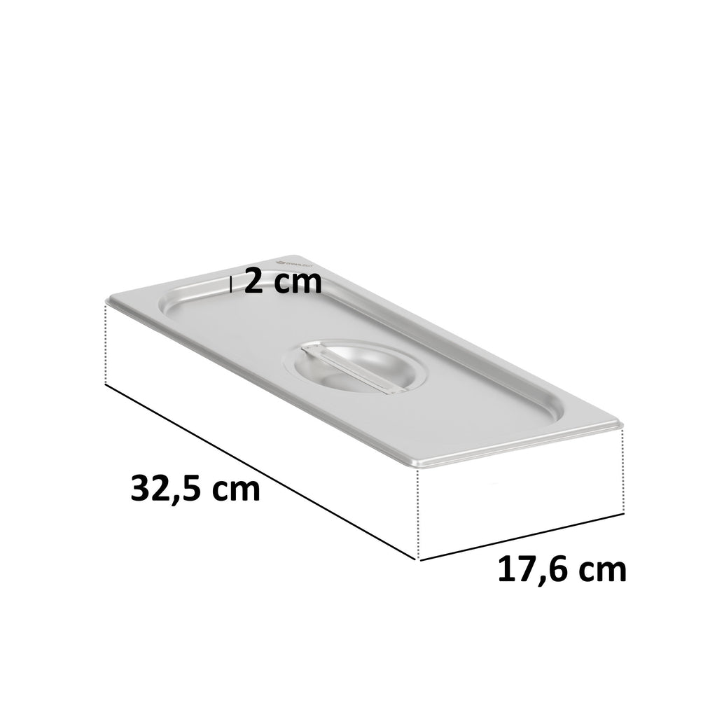 GN container for chafing dish, stainless steel, including lid