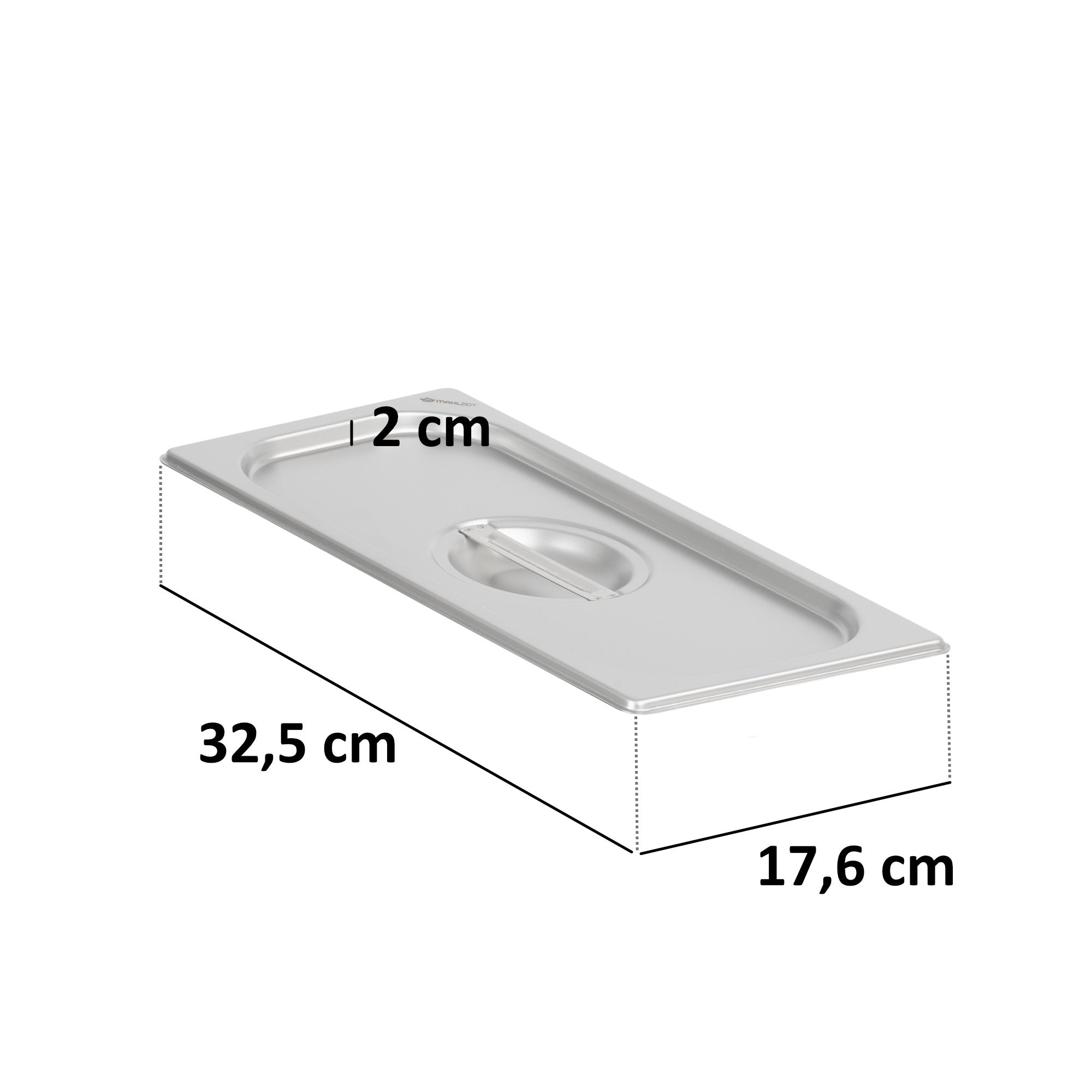 GN container for chafing dish, stainless steel, including lid