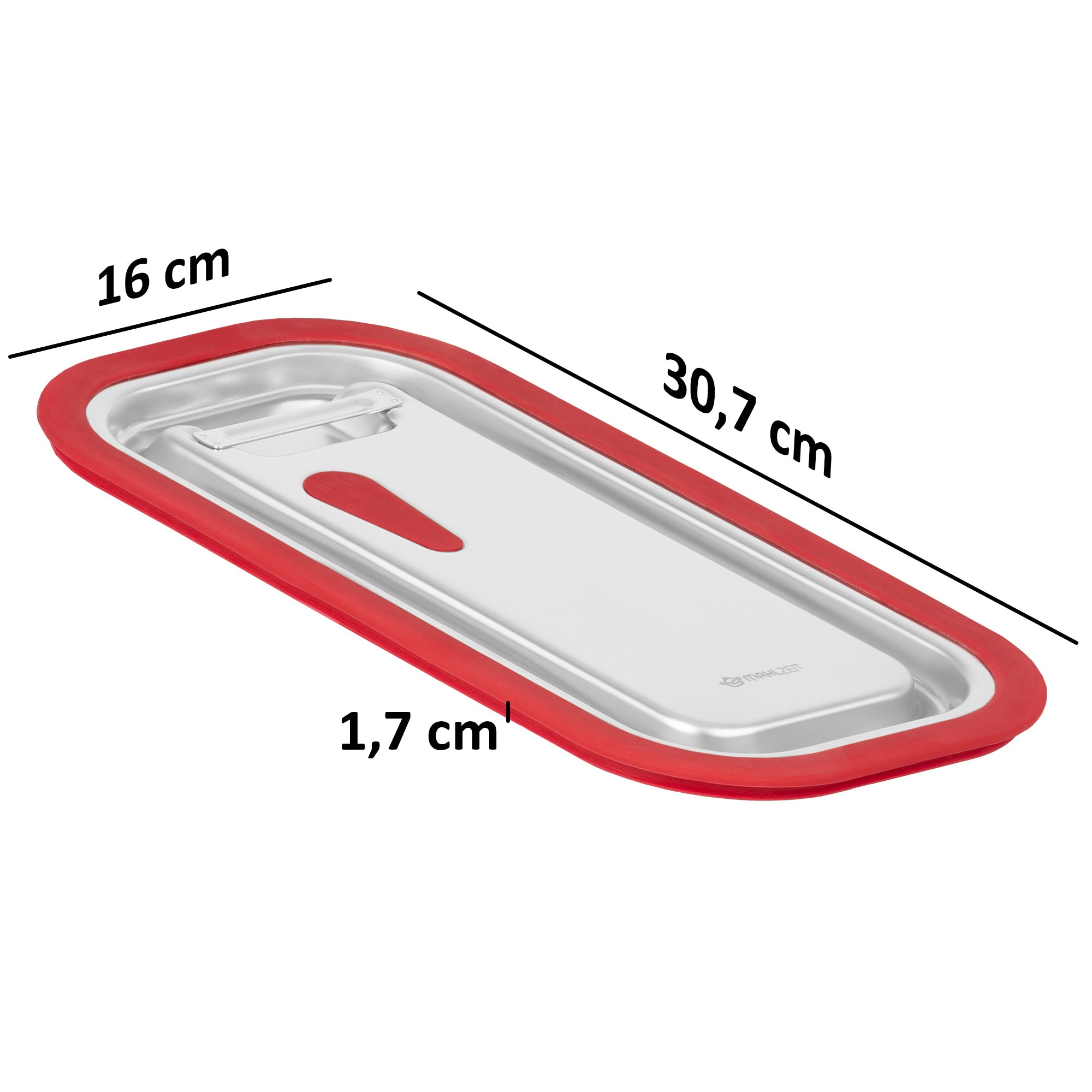 Lid for GN containers, stainless steel, with silicone rim