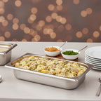 GN containers for chafing dishes, stainless steel