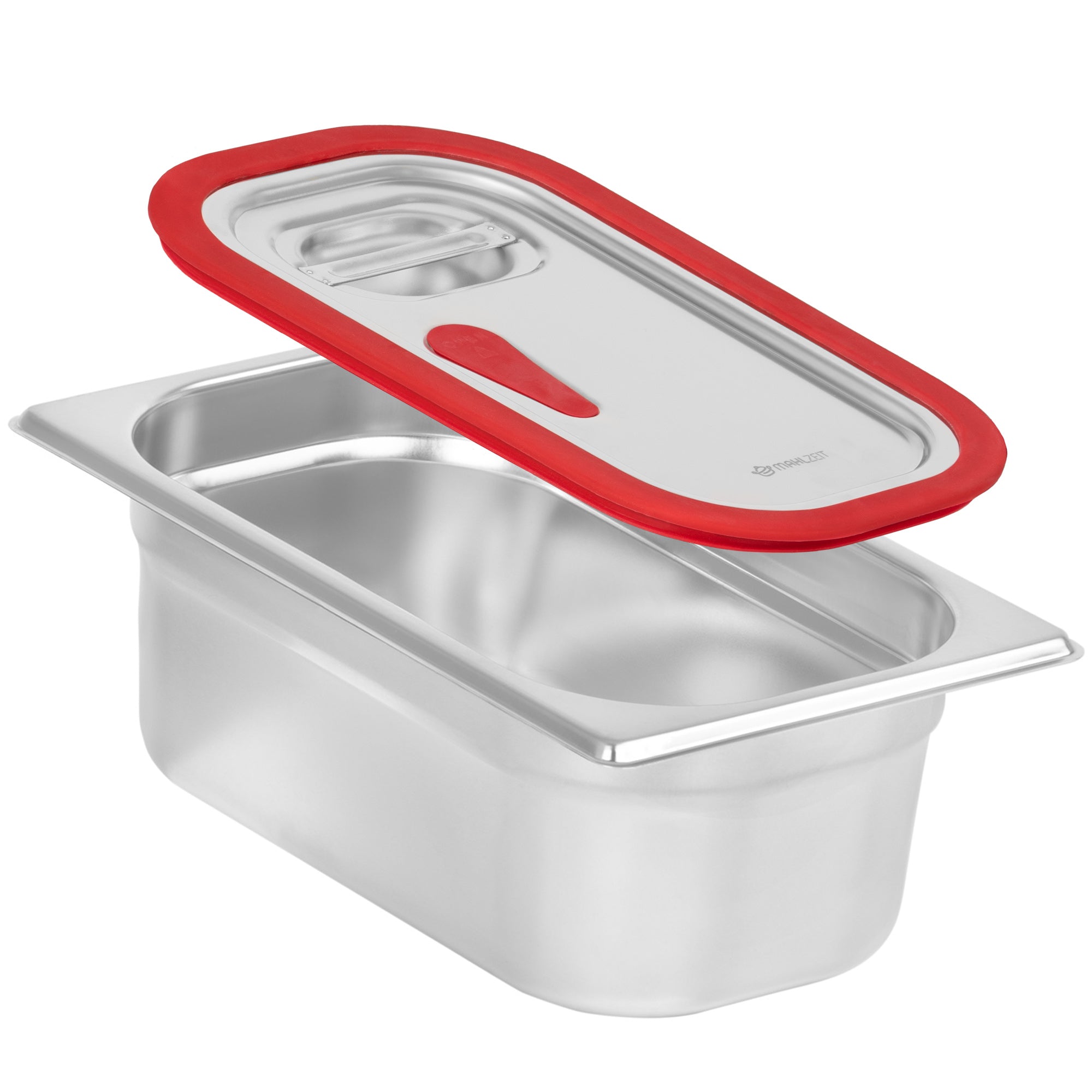 Lid for GN containers, stainless steel, with silicone rim