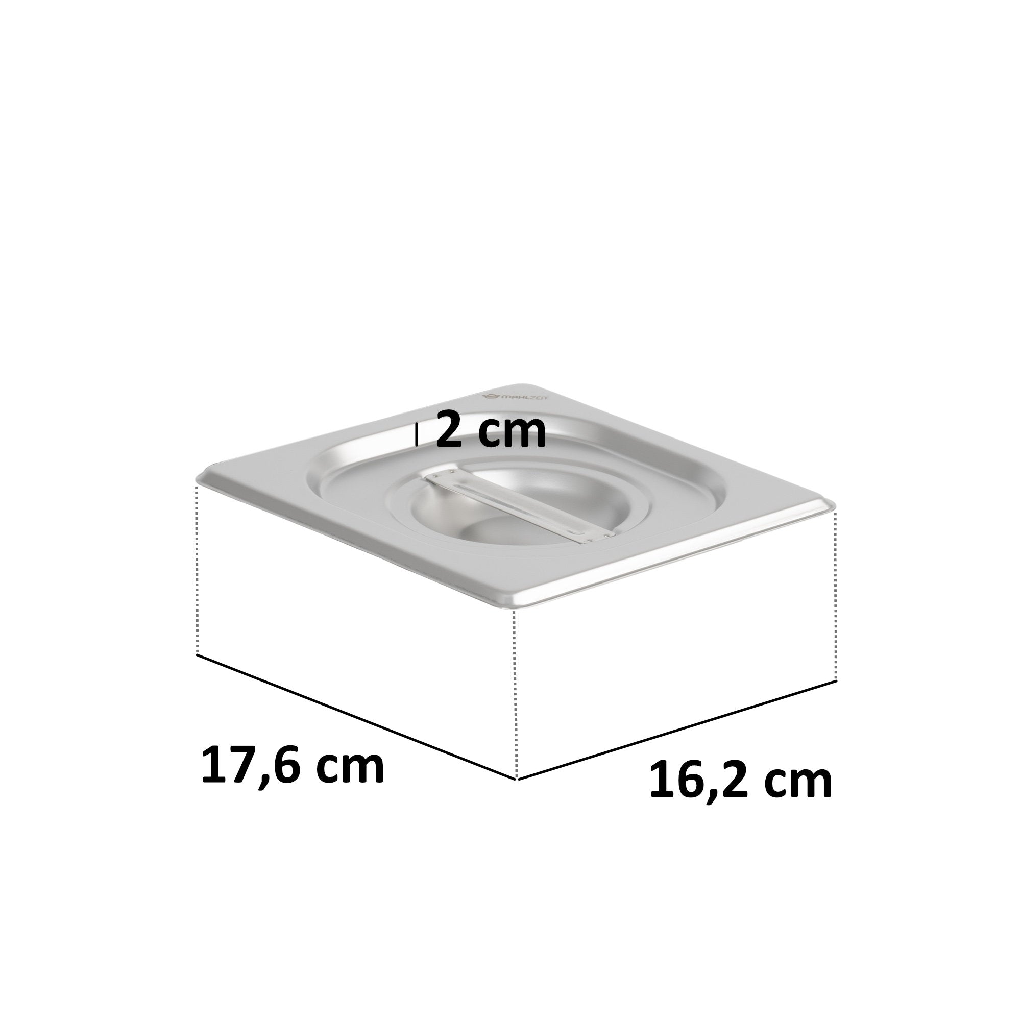 GN container for chafing dish, stainless steel, including lid