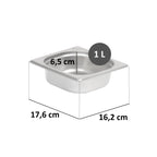 GN containers for chafing dishes, stainless steel