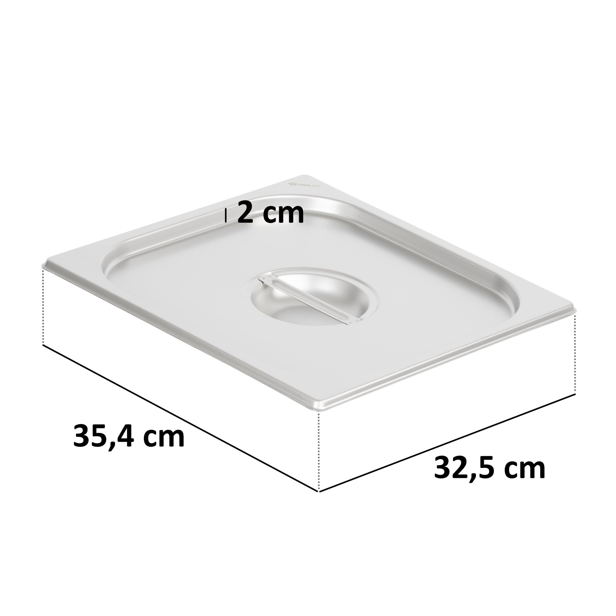 GN container for chafing dish, stainless steel, including lid