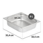 GN containers for chafing dishes, stainless steel