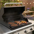 Reversible griddle, cast iron, grill plate
