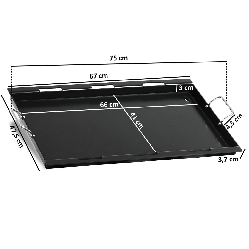 Plaque de cuisson, 67 x 47,5 cm, revêtement céramique