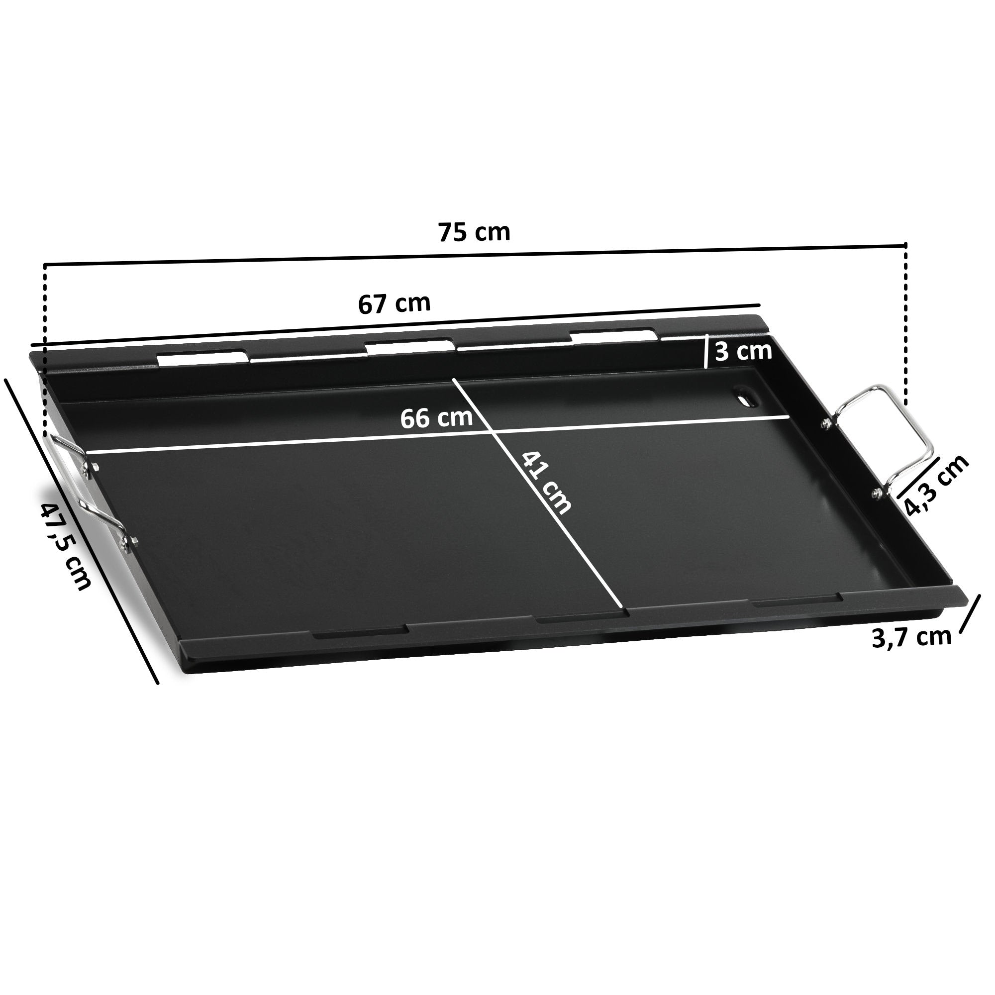 Plaque de cuisson, 67 x 47,5 cm, revêtement céramique