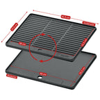 Reversible griddle, cast iron, grill plate