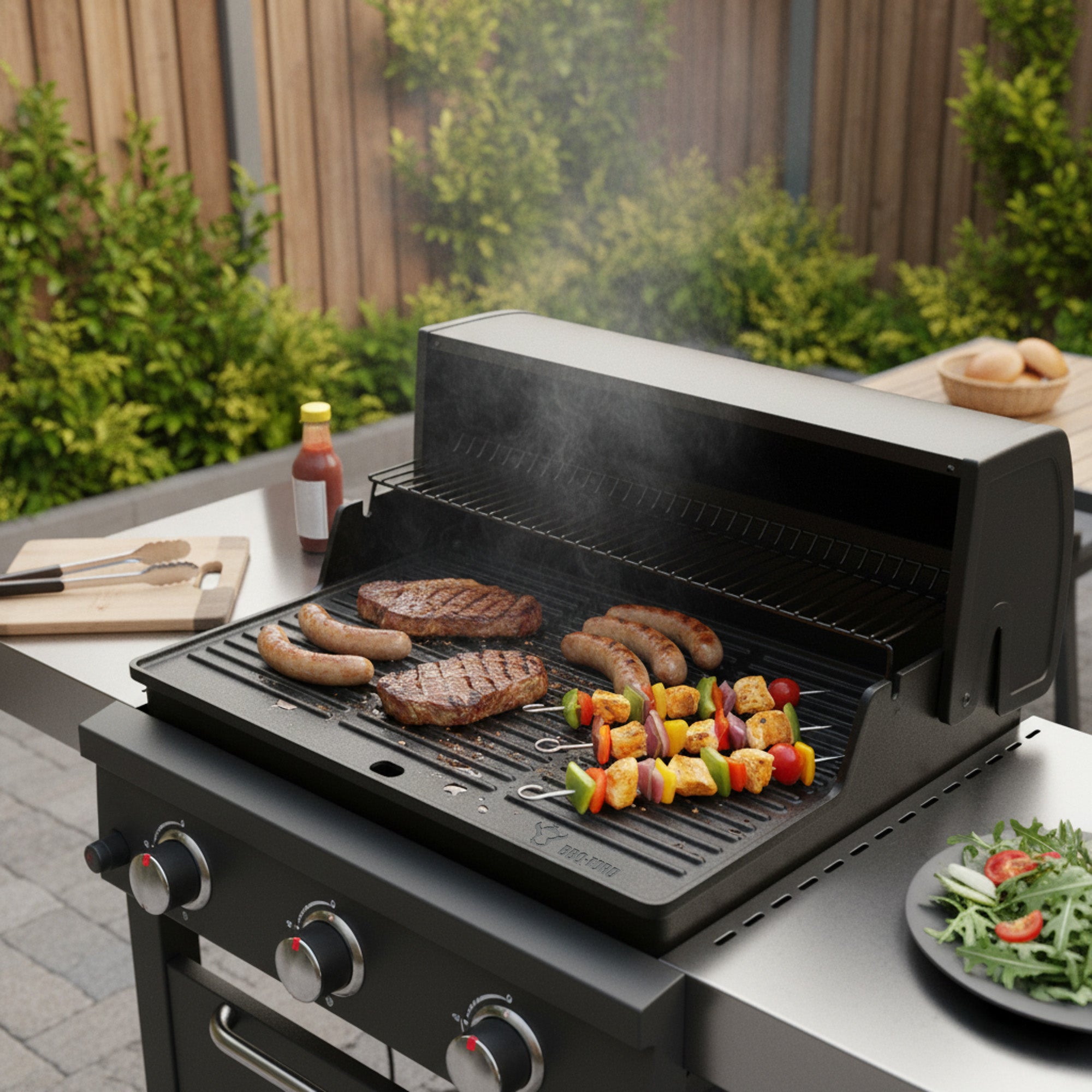 Wendeplatte, Gusseisen, Grillplatte