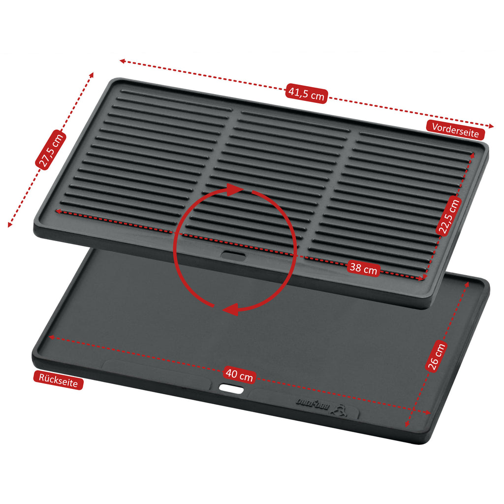Wendeplatte, Gusseisen, Grillplatte