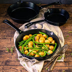 "Ultimate PRO3+" pan set, 3-piece, cast iron
