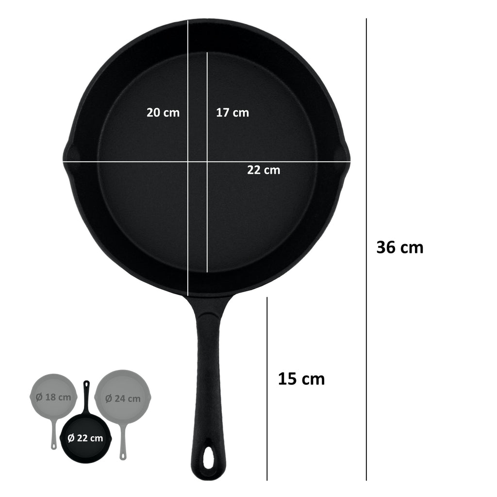 "Ultimate PRO3+" pan set, 3-piece, cast iron
