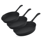 Pan set, Ø 16 cm, Ø 20 cm, Ø 24 cm, cast iron