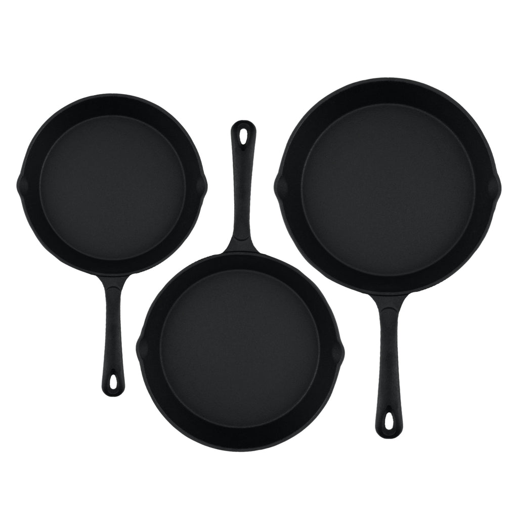 Pan set, Ø 16 cm, Ø 20 cm, Ø 24 cm, cast iron