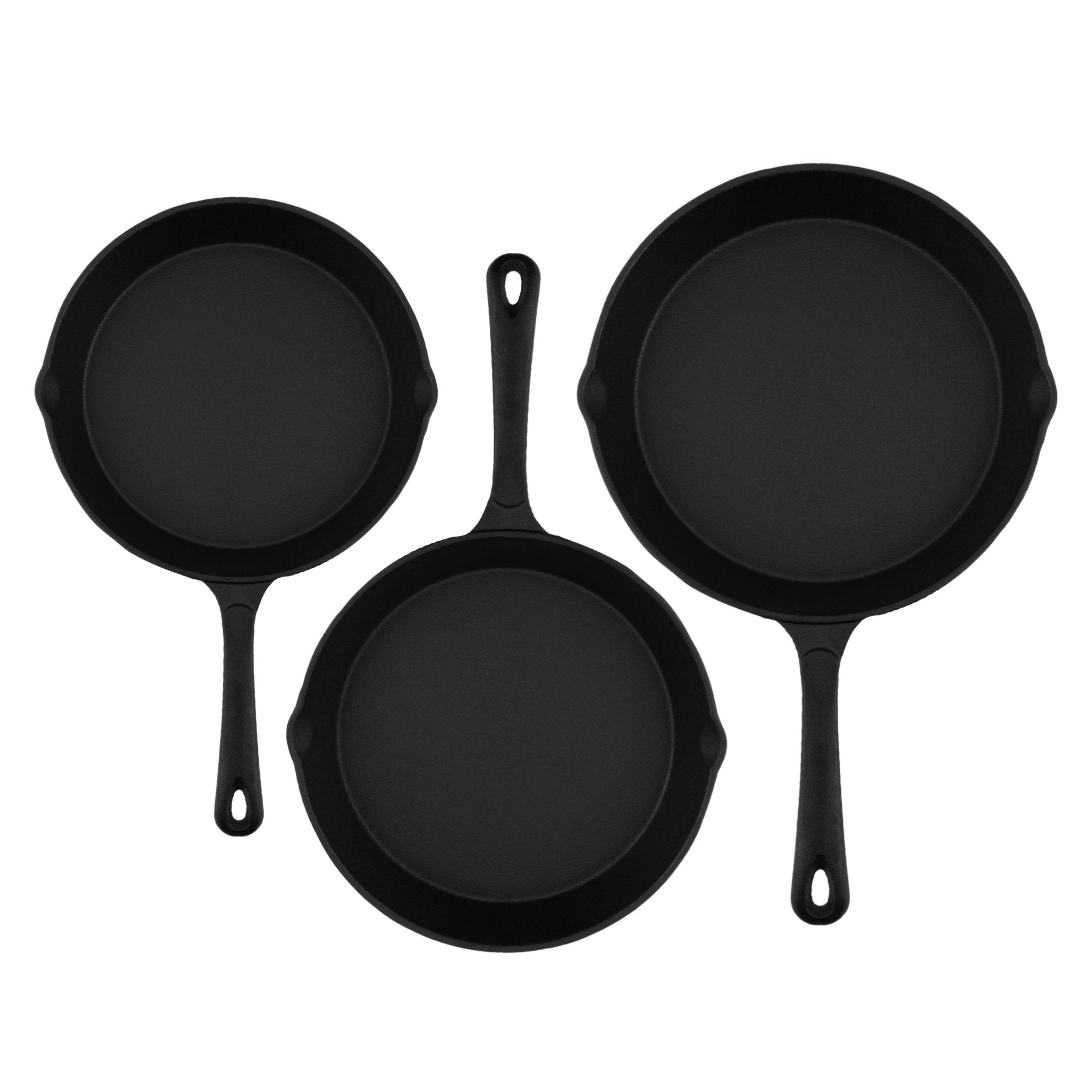 Pan set, Ø 16 cm, Ø 20 cm, Ø 24 cm, cast iron