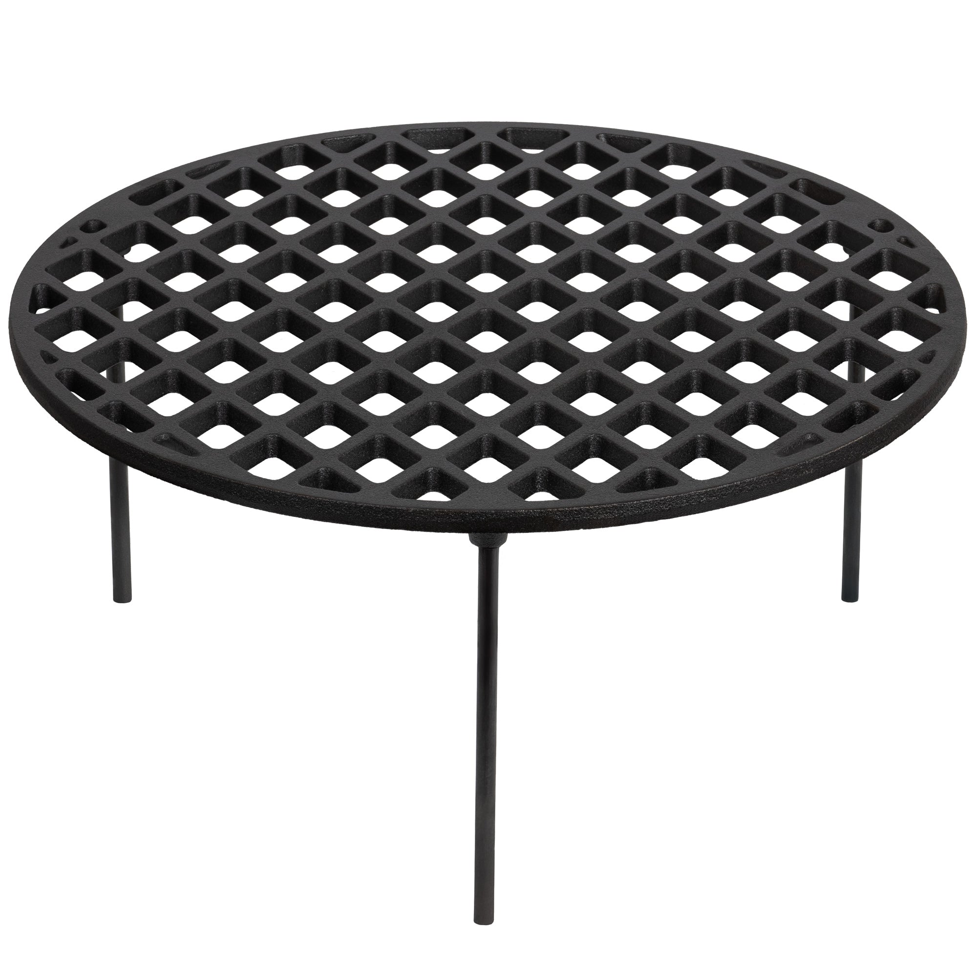 Grille de barbecue en fonte, à 3 pieds, ronde