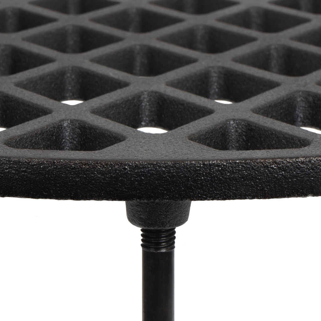 Grille de barbecue en fonte, à 3 pieds, ronde