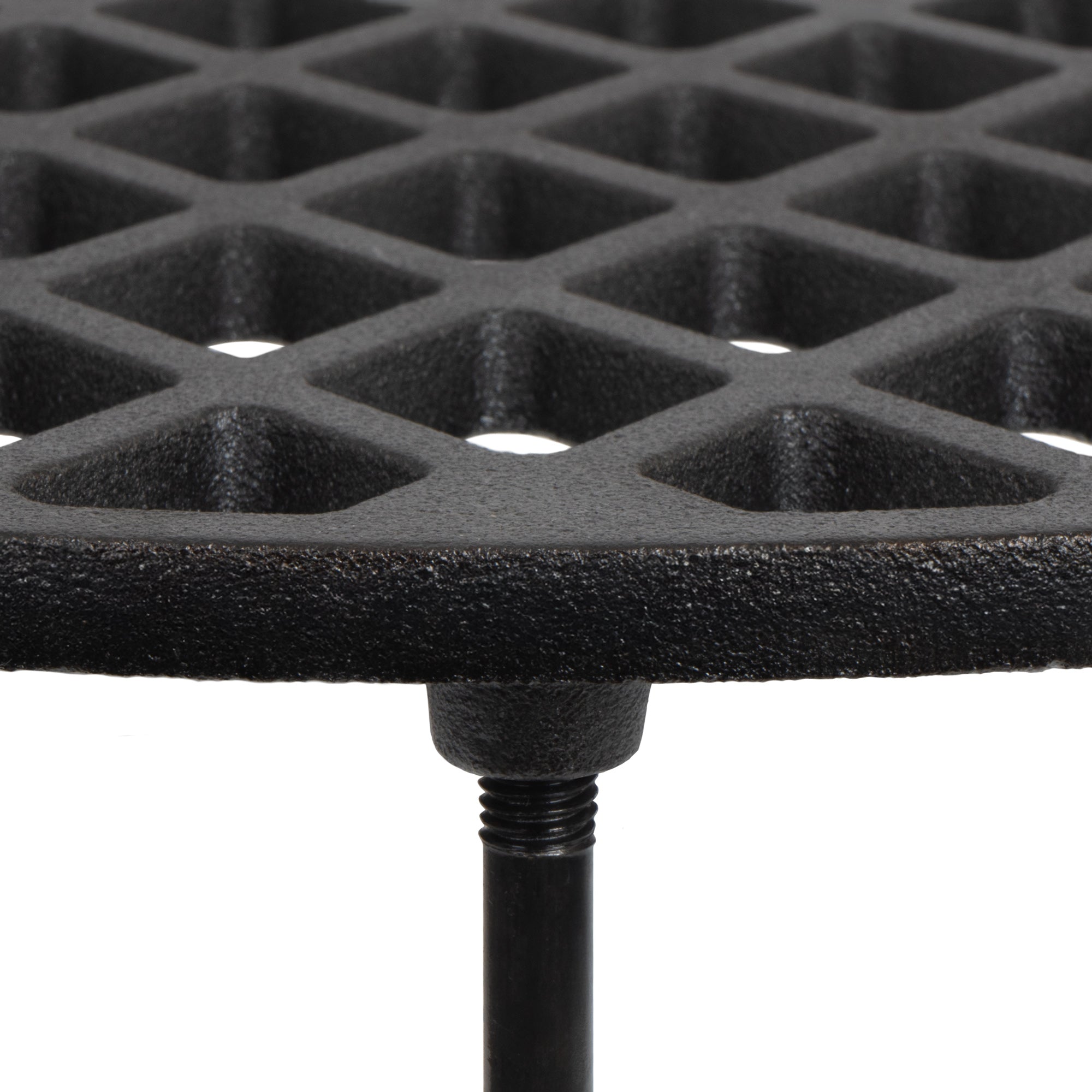 Grille de barbecue en fonte, à 3 pieds, ronde