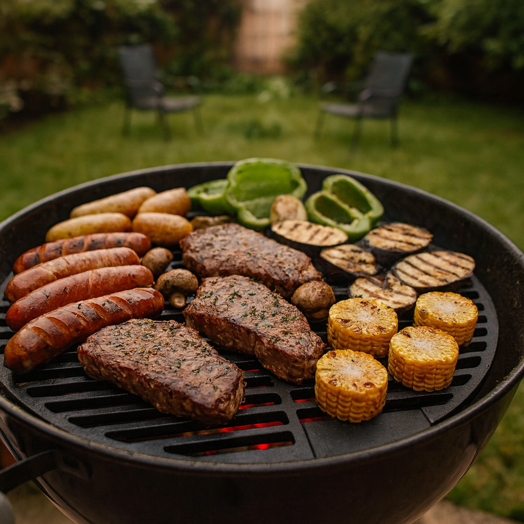 Grille de barbecue ronde en fonte émaillée
