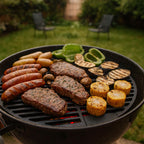 Grille de barbecue ronde en fonte émaillée