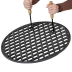 Grille de barbecue, Ø 54 cm, en fonte pré-culottée, pour barbecue à charbon de bois Ø 57 cm