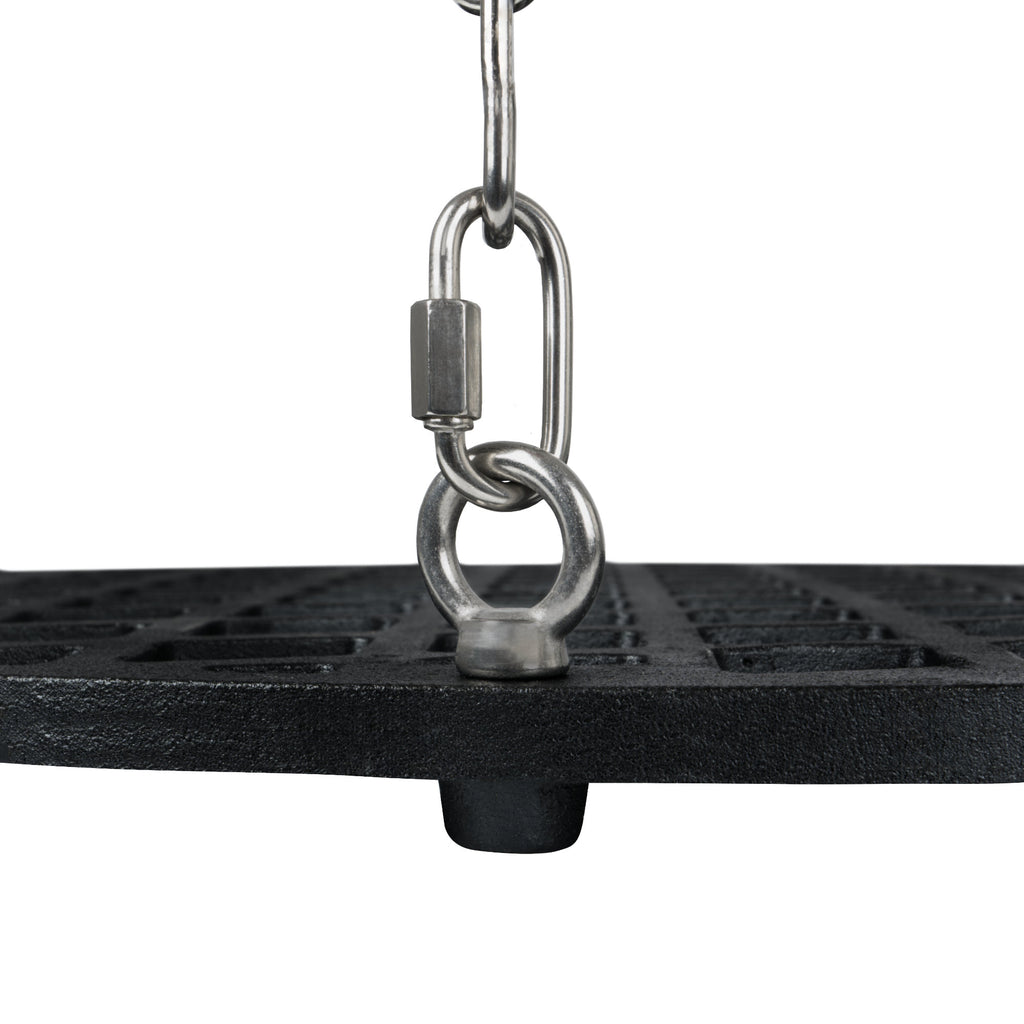 Barbecue trépied, 112 - 178 cm, avec grille de cuisson, Ø 54 cm, en fonte