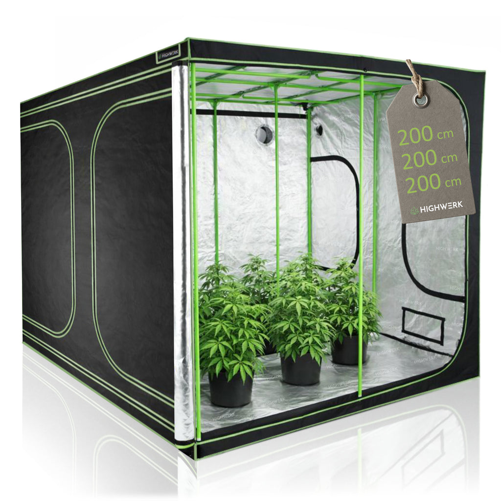 Tente de culture, 200 x 200 x 200 cm, pour la culture de plantes d'intérieur