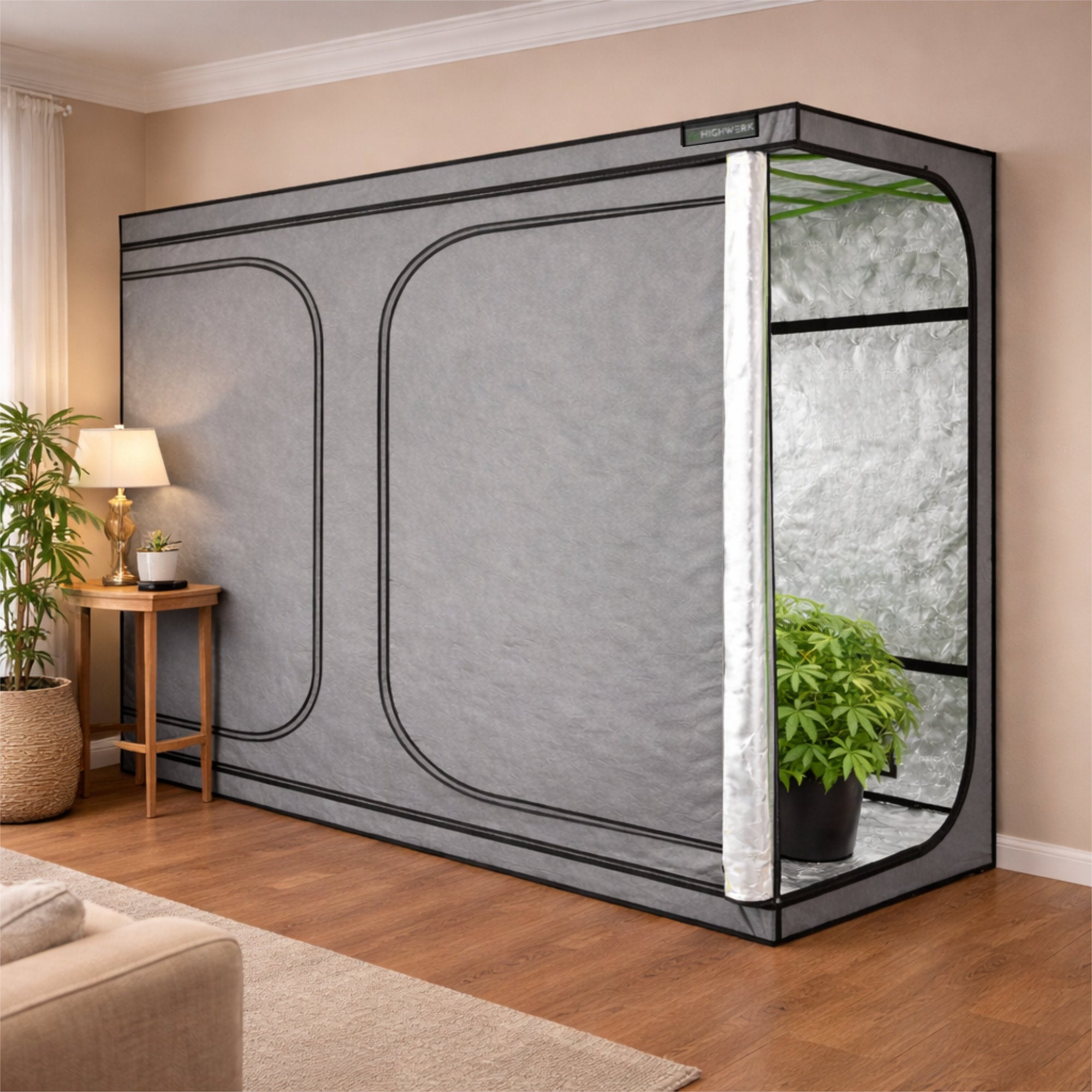Grow tent, 240 x 120 x 200 cm, indoor plant cultivation