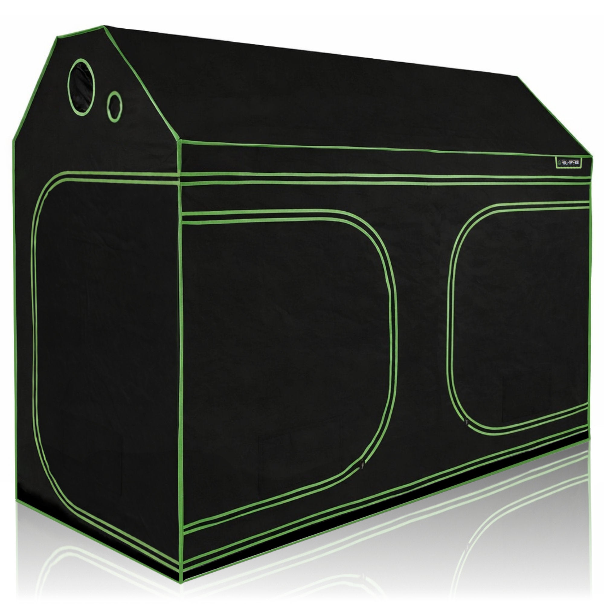 Tente de culture, 240 x 120 x 180 cm, noir/vert, pour la culture de plantes d'intérieur