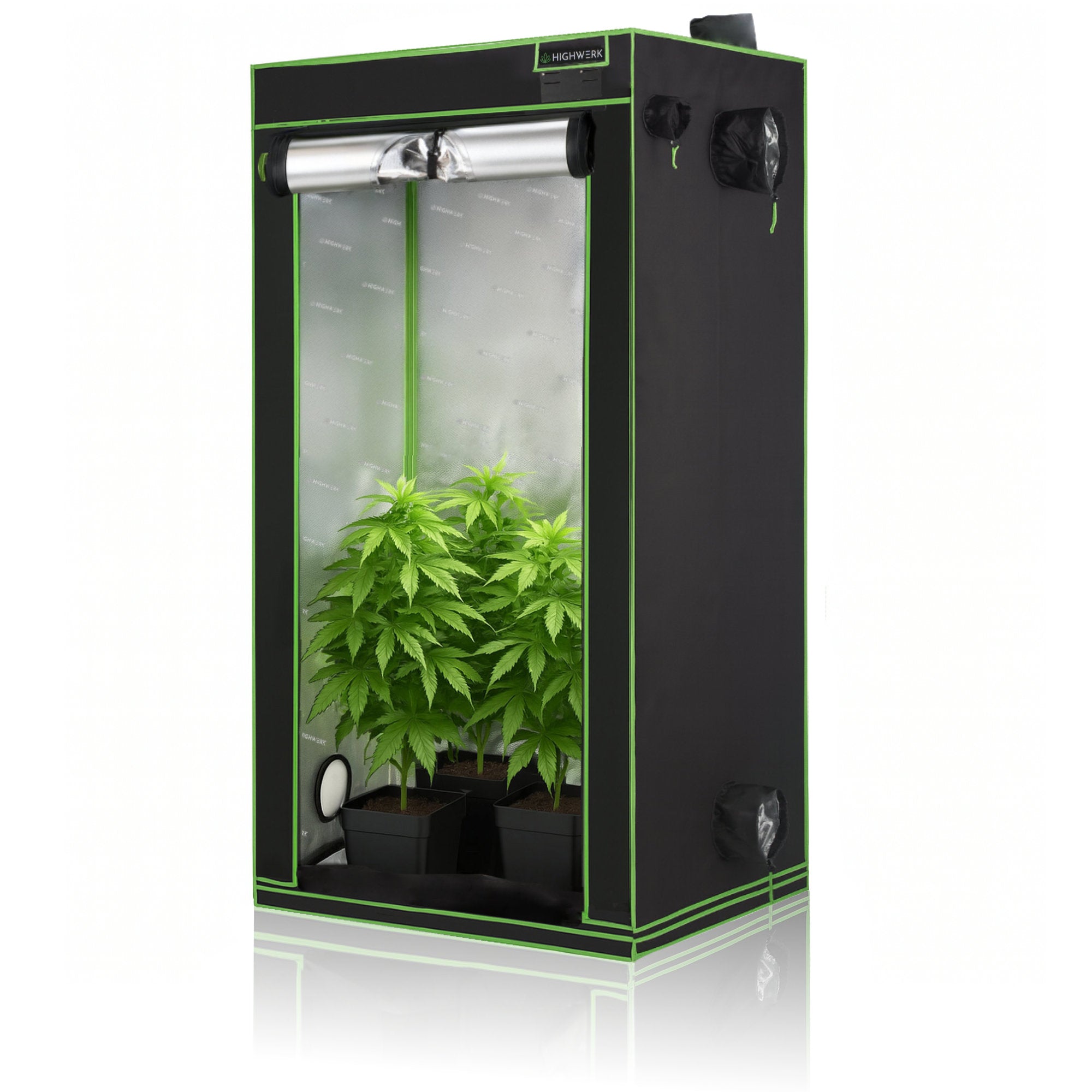 Grow tent, black/green, indoor plant cultivation