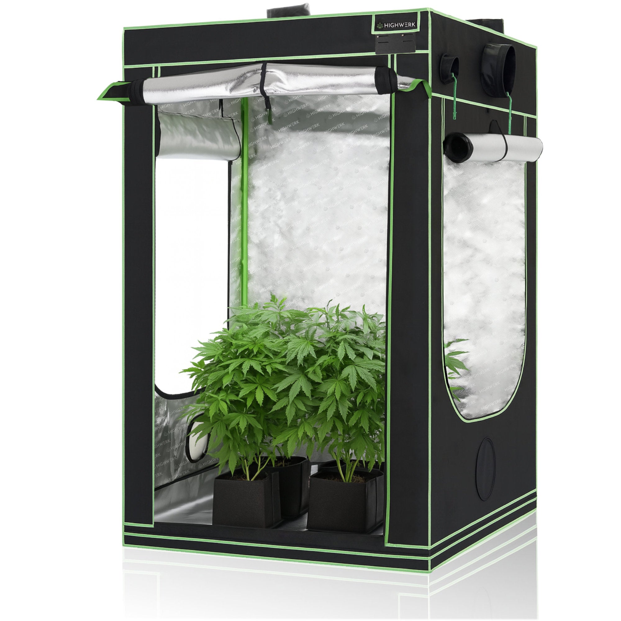 Grow tent, black/green, indoor plant cultivation