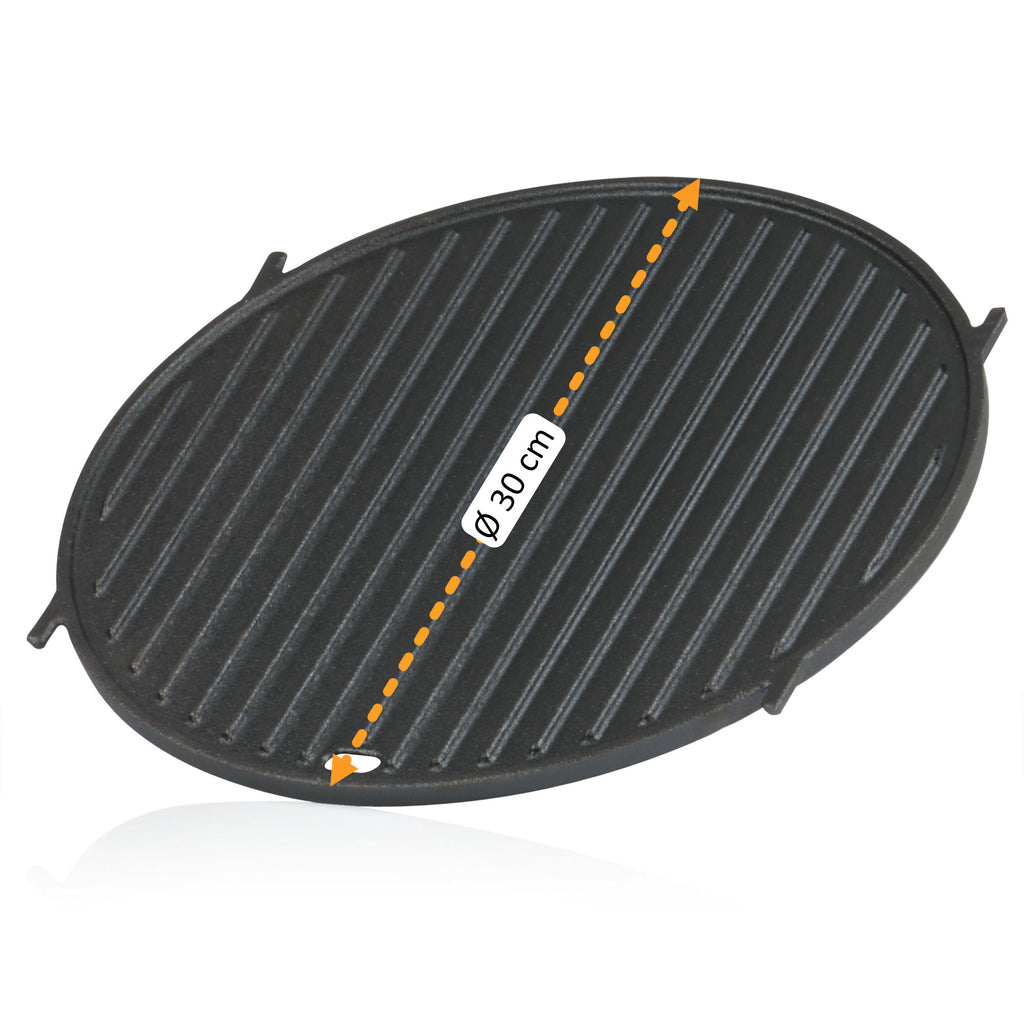 Grillplatte, Gusseisen, Ø 30 cm, Plancha