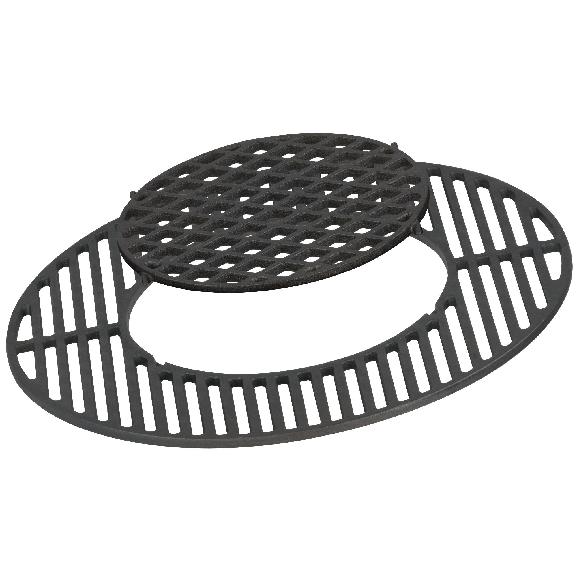 Système de grille de barbecue, Ø 54,5 cm, en fonte, pour barbecue kettle de 57 cm