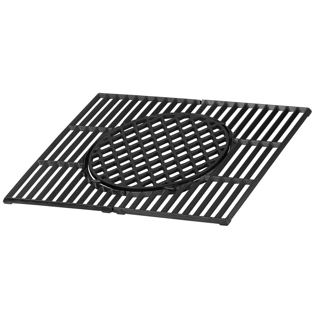 Système de grille de barbecue, en fonte, avec insert de grille.