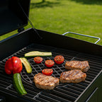 Système de grille de barbecue, en fonte, avec insert de grille.