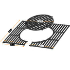 Système de grille de barbecue, en fonte, avec insert de grille.