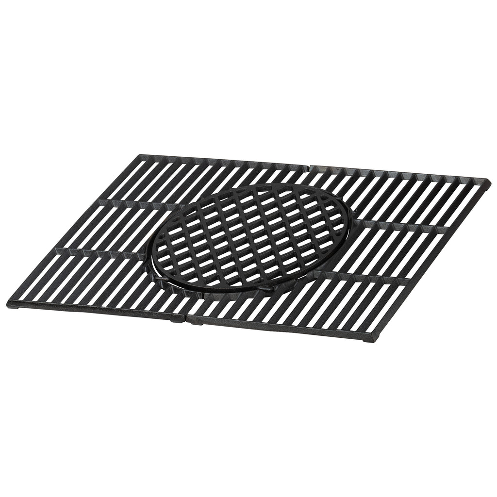 Système de grille de barbecue, en fonte, avec insert de grille.