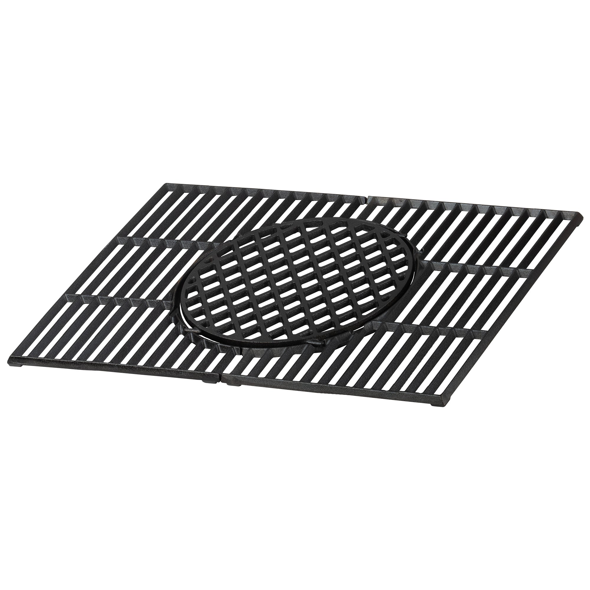 Système de grille de barbecue, en fonte, avec insert de grille.