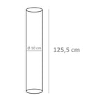 Tube en verre pour tube à feu, Ø 10 x (H) 125,5 cm, verre de rechange
