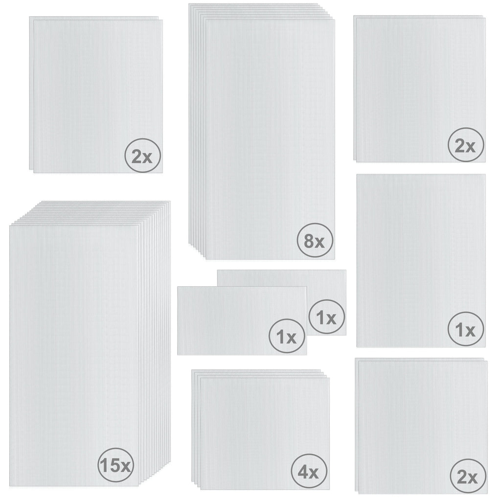 Plaques de polycarbonate alvéolaire, lot de 36, 6 mm, plaques de remplacement