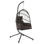 Fauteuil suspendu, assise plate, cadre inclus
