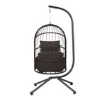 Fauteuil suspendu, assise plate, cadre inclus
