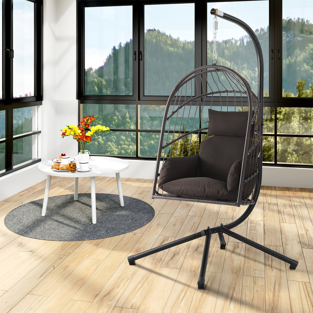 Hanging chair, flat seat, including frame