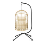 Fauteuil suspendu, assise plate, cadre inclus