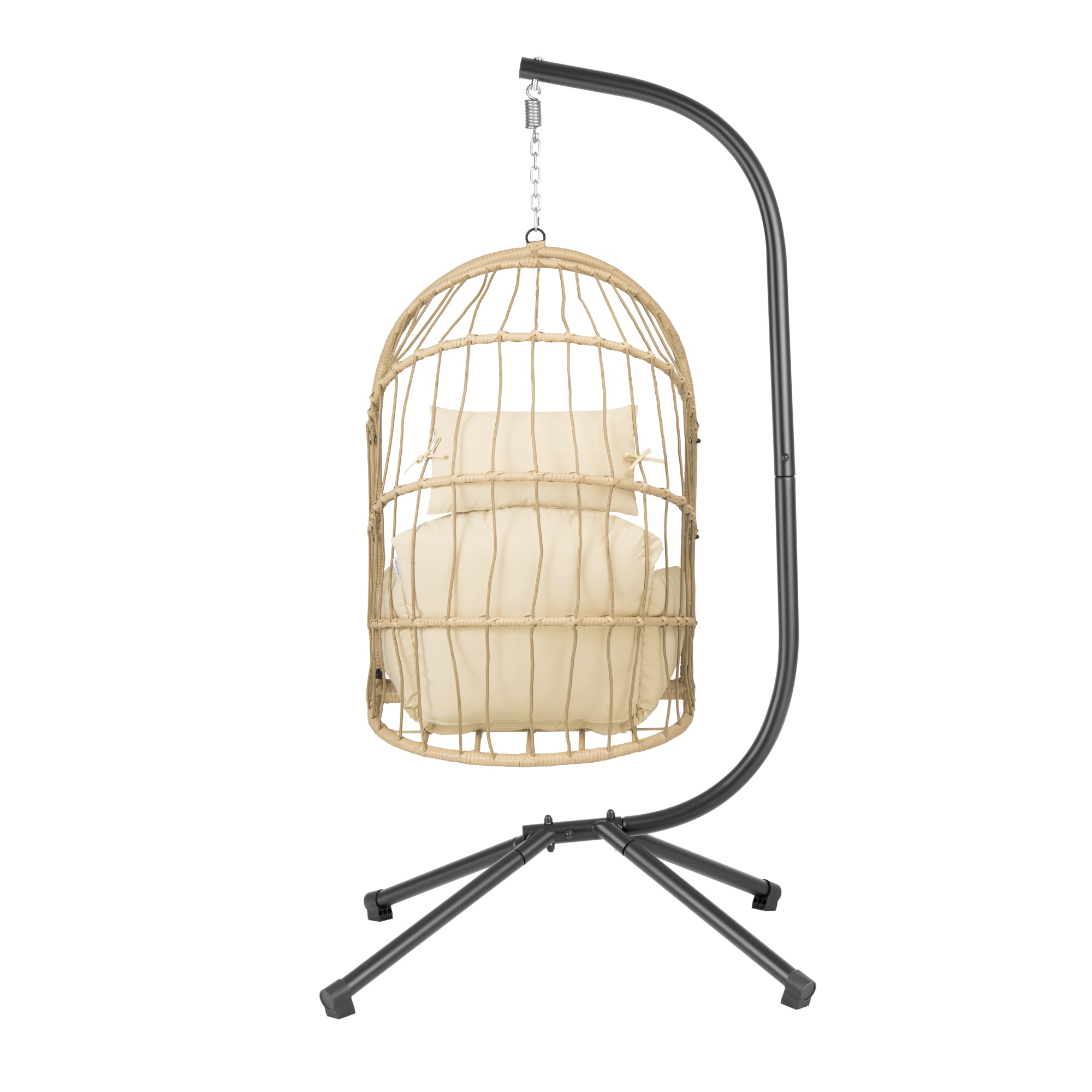 Hanging chair, flat seat, including frame