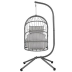 Fauteuil suspendu, assise plate, cadre inclus