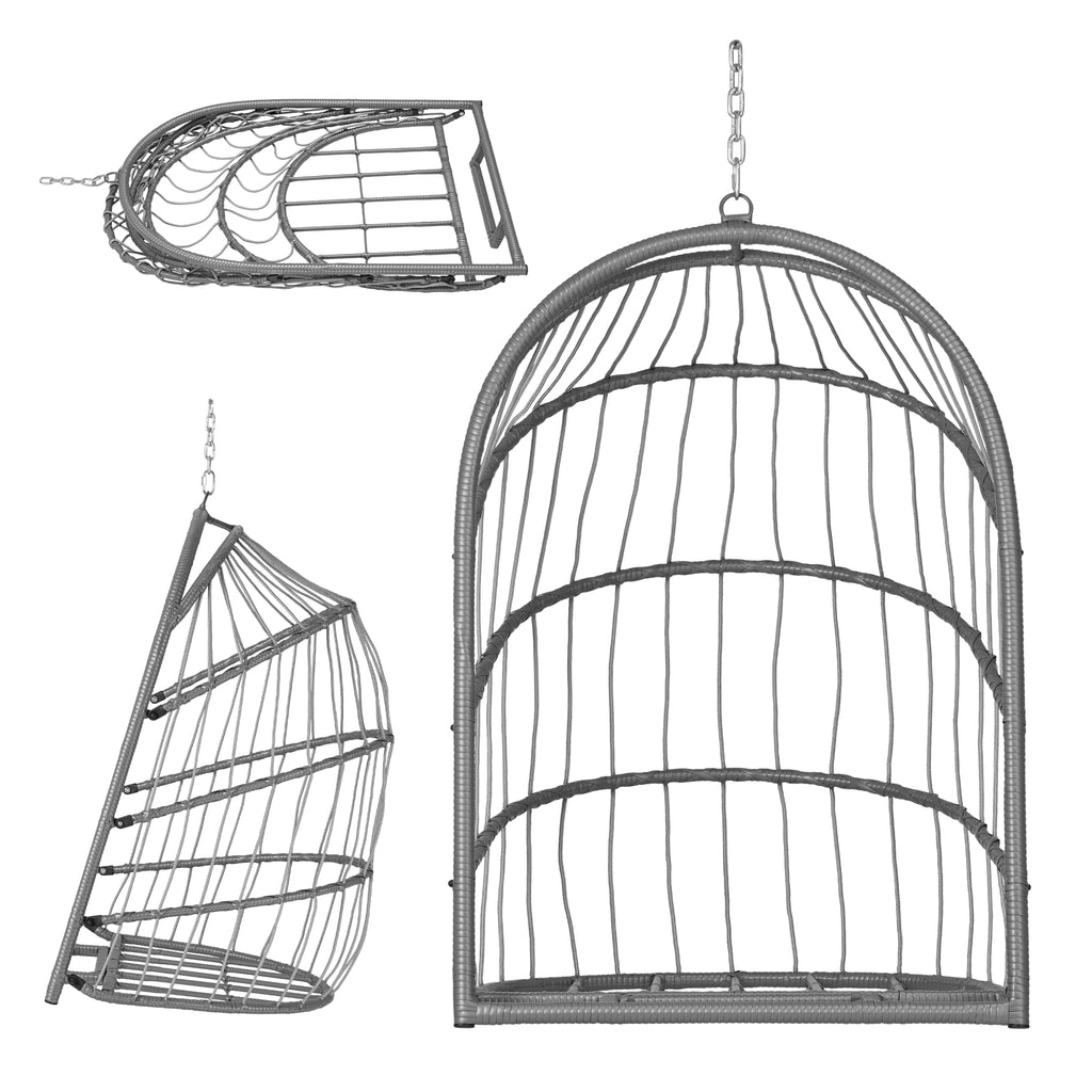 Hanging chair, flat seat, including frame