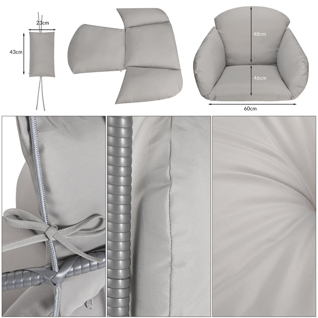 Hanging chair, flat seat, including frame