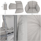 Fauteuil suspendu, assise plate, cadre inclus